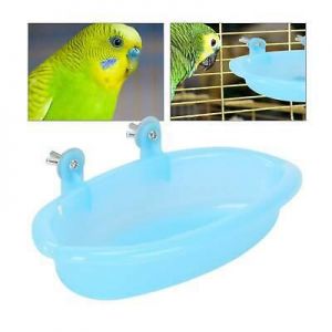 easystore ציוד לתוכים   Parrot Bathtub Pet Cage Accessories Bird Budgie Bath Shower Box Cage Bathtub uk